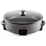 Orbegozo Olla Paellero PZ 8100 1500W F40cm Fondo 9cm Termostato Regulable Tapa Cristal Válvula Seguridad